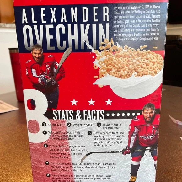 OVI O'S Cereal ALEXANDER OVECHKIN #8 Washington Capitals Collectors Edition 2020 - Picture 2 of 6